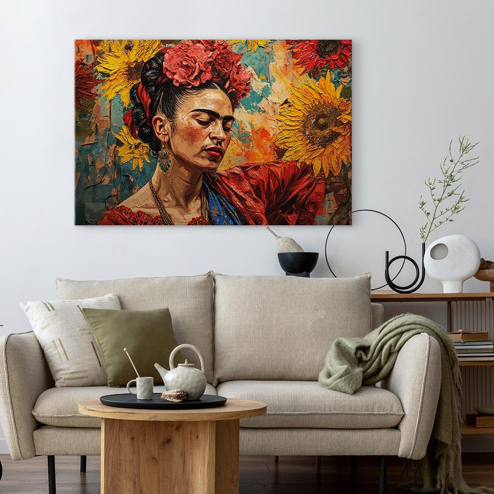 murando - Akustikbild Sonnenblumen Blumen Natur, 90x60 cm, 1-teilig, Büro | Verbessert Raumakustik, reduziert Hall, ideal fürs Büro oder Wohnzimmer, hochwertige Verarbeitung, schnelle Montage, stilvoll