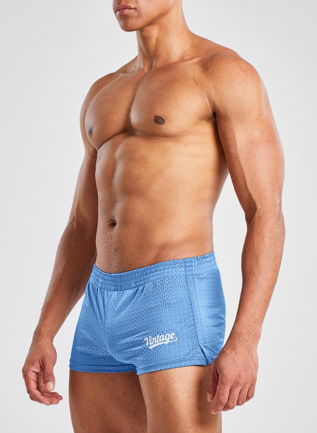 MIZOK Pantalones cortos de malla para hombre, de 3 pulgadas, para correr o ir al gimnasio