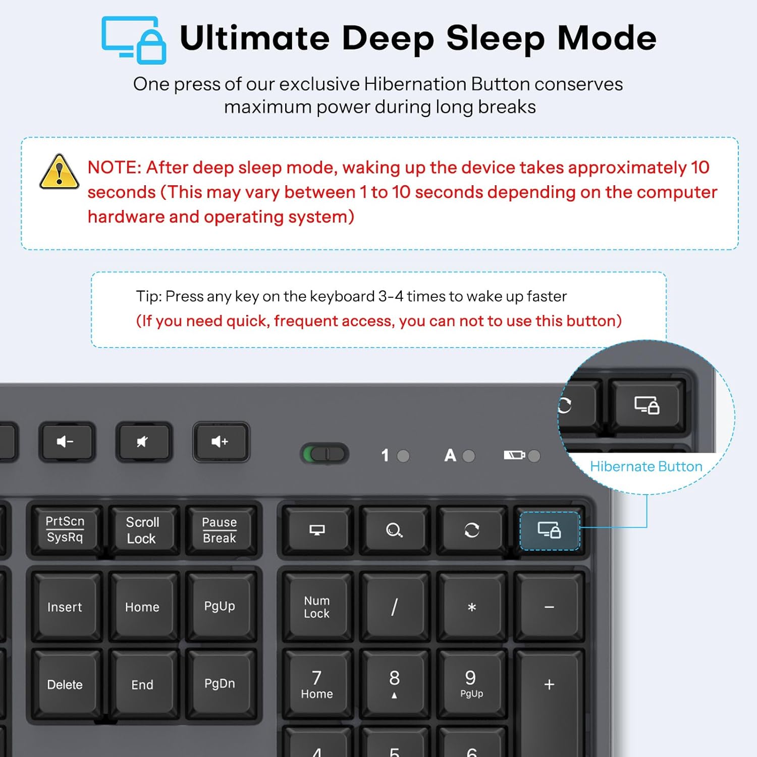 Wireless Keyboard and Mouse Combo, 2.4G Full Size Silent Keyboard with Phone Holder Slot, 3 Level DPI＆Quiet Click Mouse, OMOTON Ergonomic Cordless Keyboard Mice for Computer/Laptop/Windows (BlackGrey)