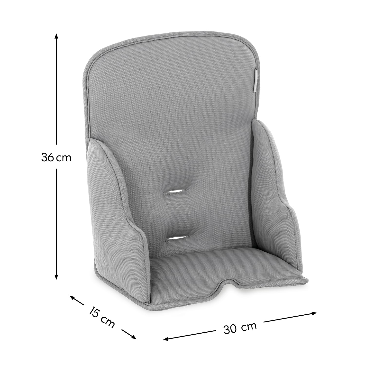 hauck Hochstuhl Sitzauflage für Alpha+, Beta+ & Arketa, Grey | 6-24 Monate Sitzverkleinerer Kissen für hauck Hochstühle mit weicher Rückenlehne und stabilisierten Seiten