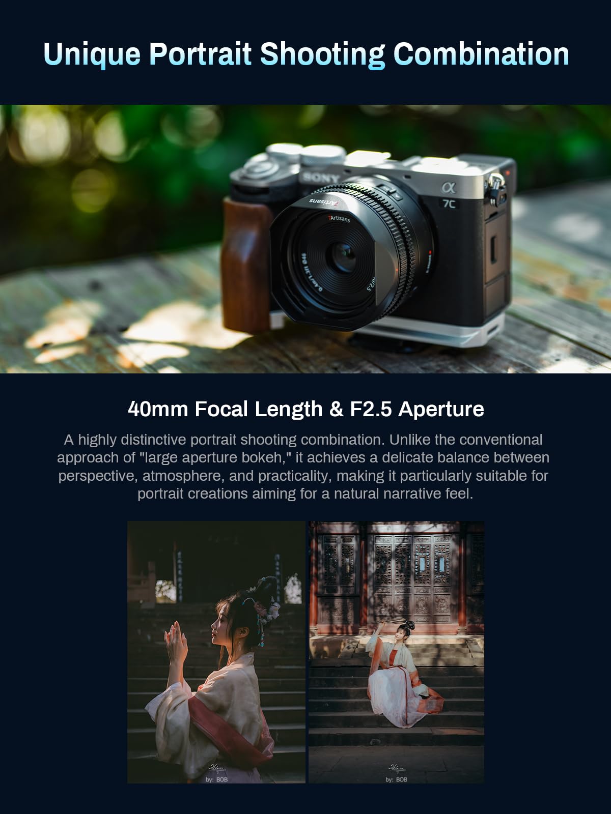 7ARTISANS AF 40 mm F2.5 Pełnoklatkowy obiektyw Auto Focus Prime do montażu Sony E | Lekki kompaktowy rozmiar, przełącznik AF/MF i przycisk FN, seria LITE - obiektyw portretowy do fotografii ulicznej