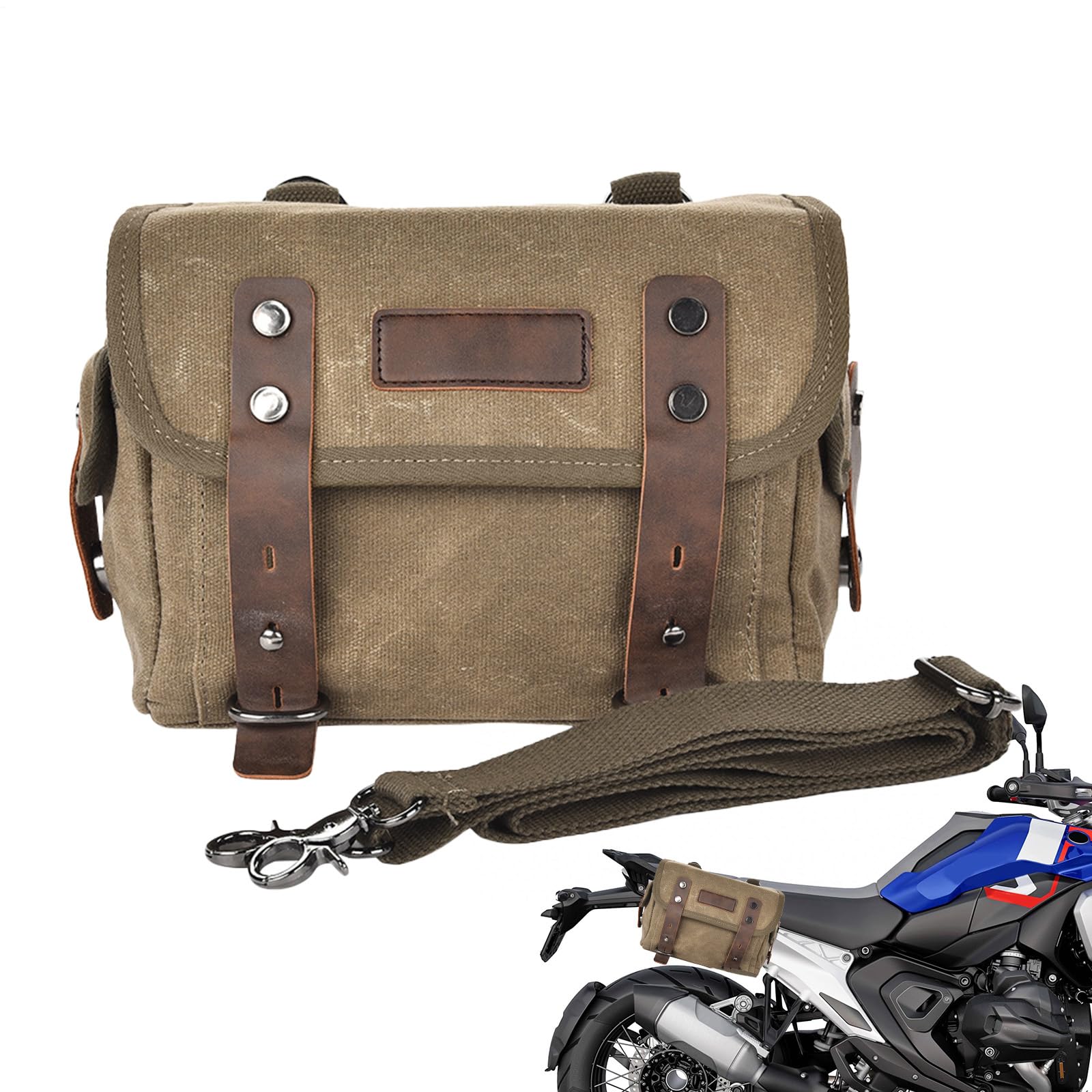 Borsa per moto - Borse da sella in tela staccabili, borse laterali per moto | Borsa da coda borse laterali, borsa di stoccaggio multifunzionale per moto e biciclette elettriche, accessori per borse da