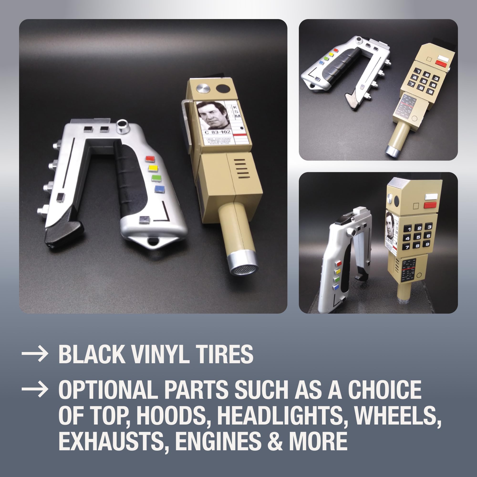 MPC Space: 1999 Commlock 1:1 Scale Model Kit, Clear,Gray,Beige - Image 3