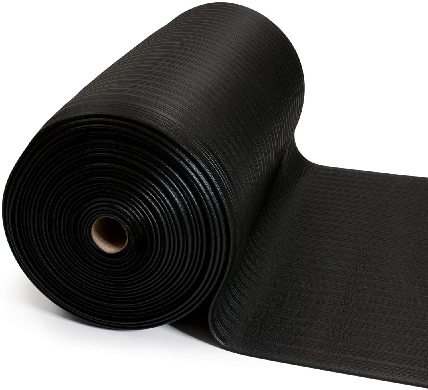 Floordirekt Tapis anti-fatigue Softer-Work-Mat - 90 x 150 cm - Noir - Tapis de travail ergonomique - Surface nervurée, antidérapante et amortissante