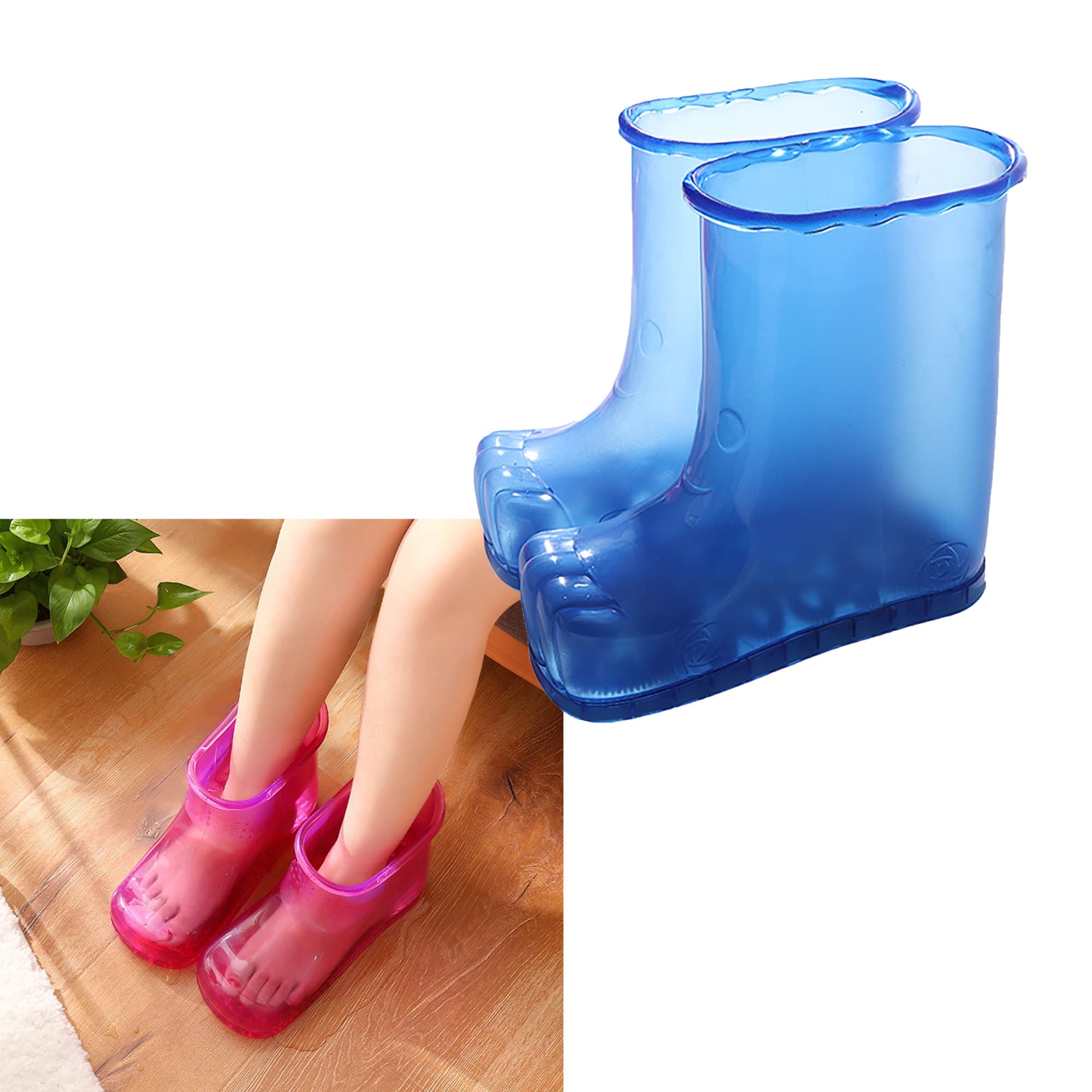 Bain de pied portable bleu taille S pour massage et thalasso à la maison