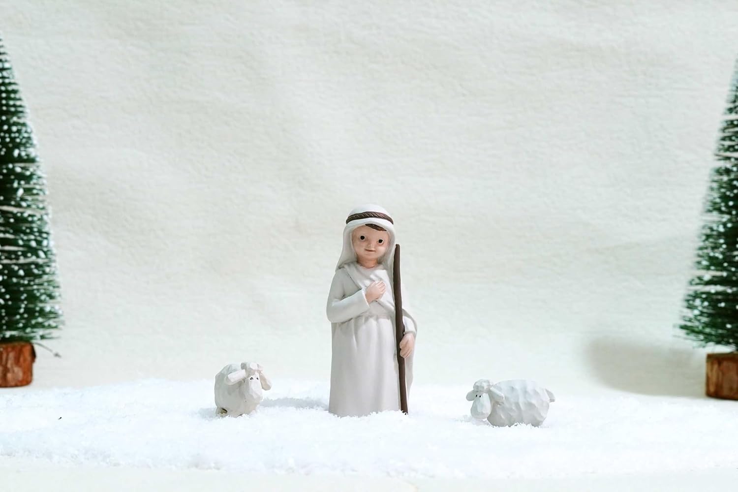 Little People Nativity Set – 12-Piece Mini Christmas Nativity Scene Set, Indoor Holiday Manger Figures for Tabletop Decor, White Nativity Figurines