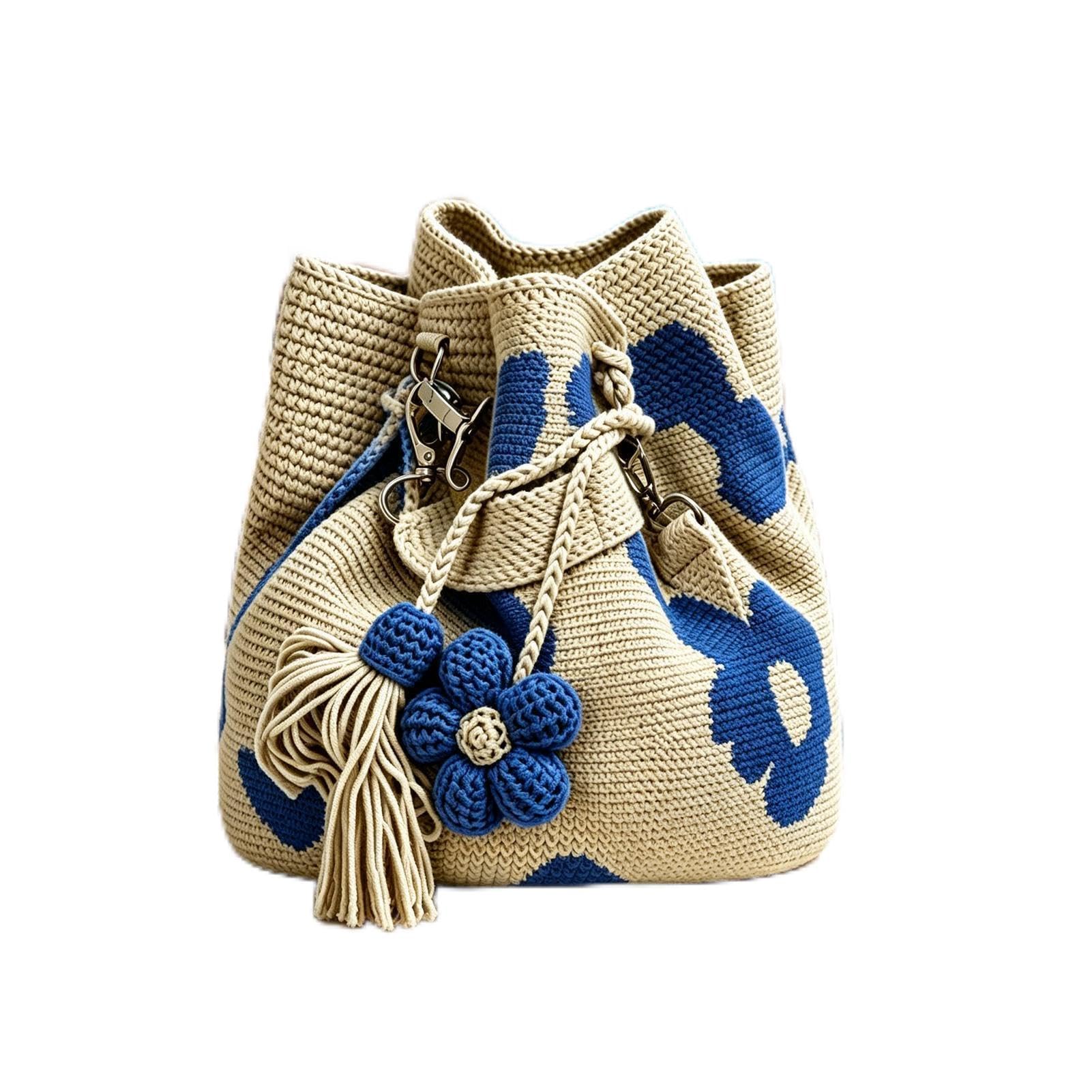 Sacs de plage tissés à fleurs boho, le cadeau parfait pour elle - 8