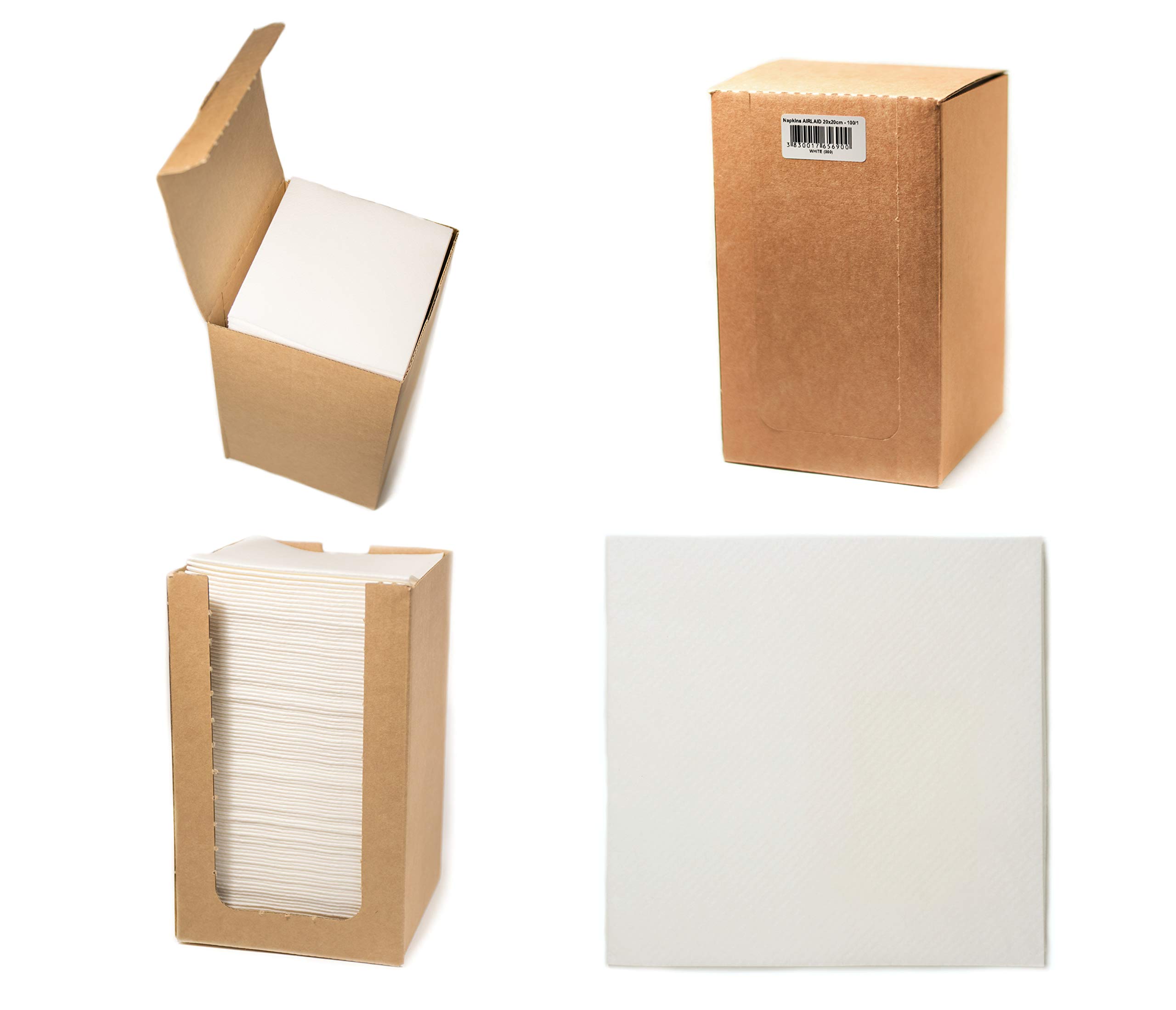 Alvotex Airlaid Cocktail Napkins 20 x 20 cm 100/1 White (000)
