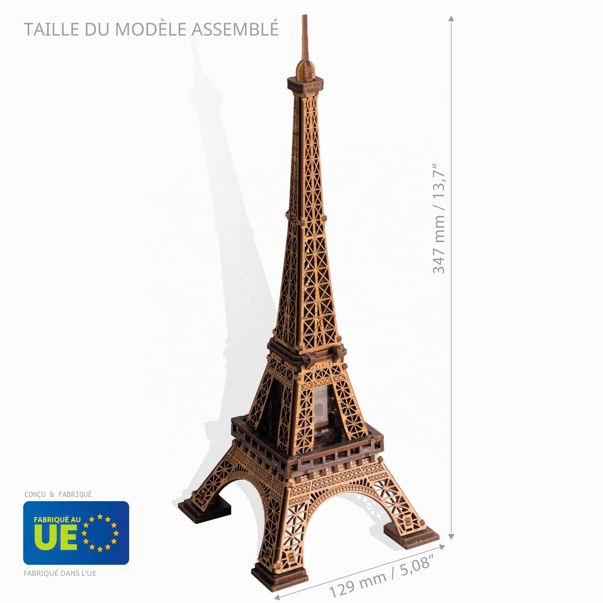 Wooden.City Boîte à Puzzle en Bois Tour Eiffel – Puzzles 3D en Bois pour Adultes | Escape Room | Boîte à Tours en Bois Style Cluebox | 180 pièces | Fabriqué dans l'UE