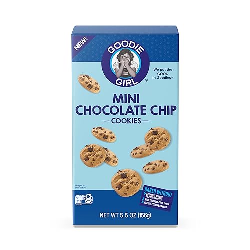 Miniatura 5 de Goodie Girl - Mini galletas sin gluten con chispas de chocolate, sin maní, sin gluten, sin huevos, sin lácteos (paquete de 3)