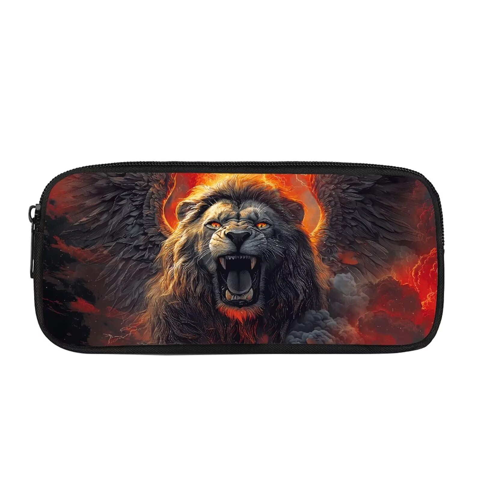 chaqlin Lion Pencil Case for Boys Kids Desk Pen Box Bags Big Capacity Pencil Holder for Kids Children Back to School Pencil Bags Stationery Box Bags โ image 1