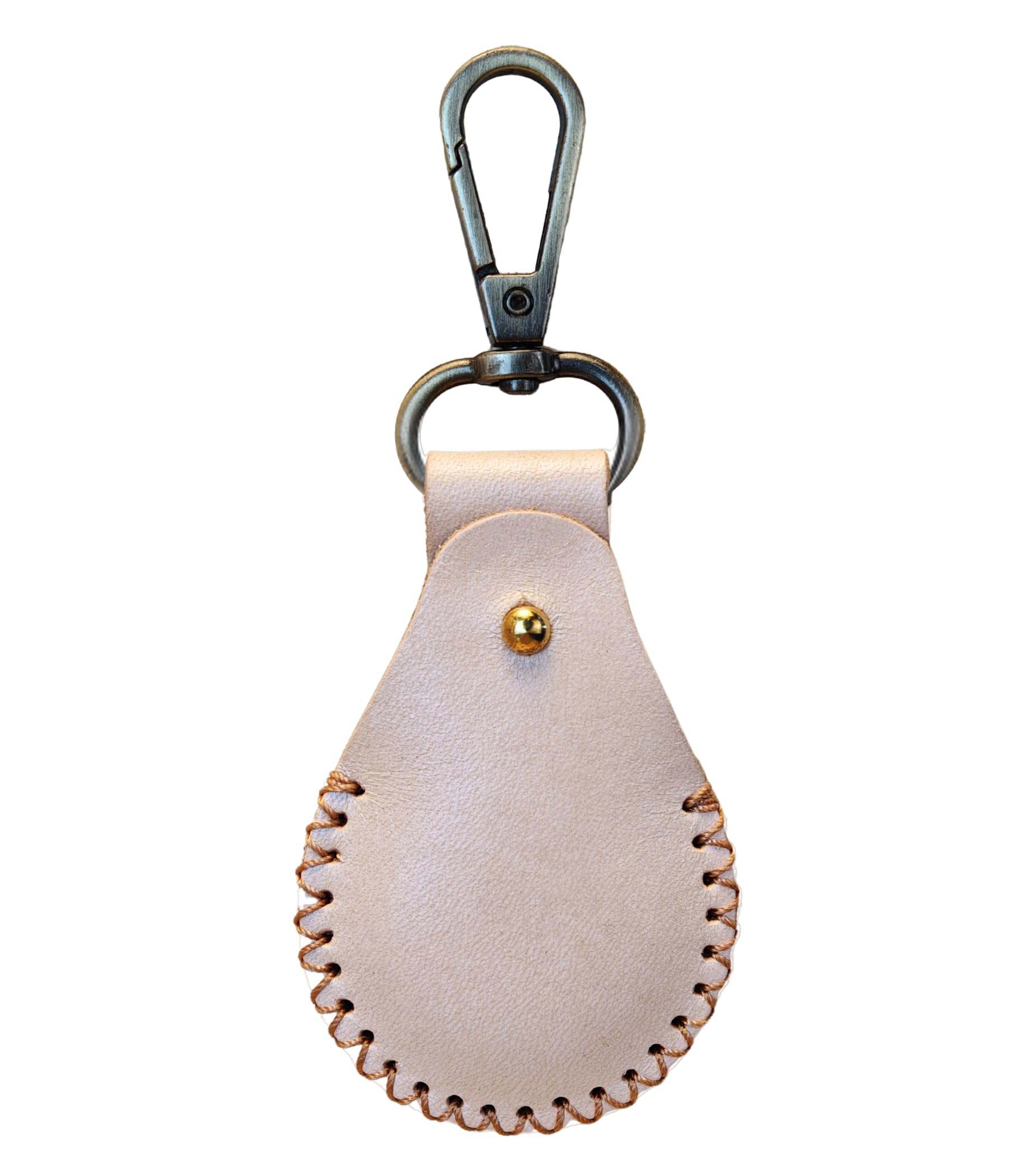 ALEACAR Premium Handcrafted Leather AirTag Keychain Holder for Apple AirTags – Durable Air Tag Case for Keys, Luggage, Pets, 360 Rotating Metal Key