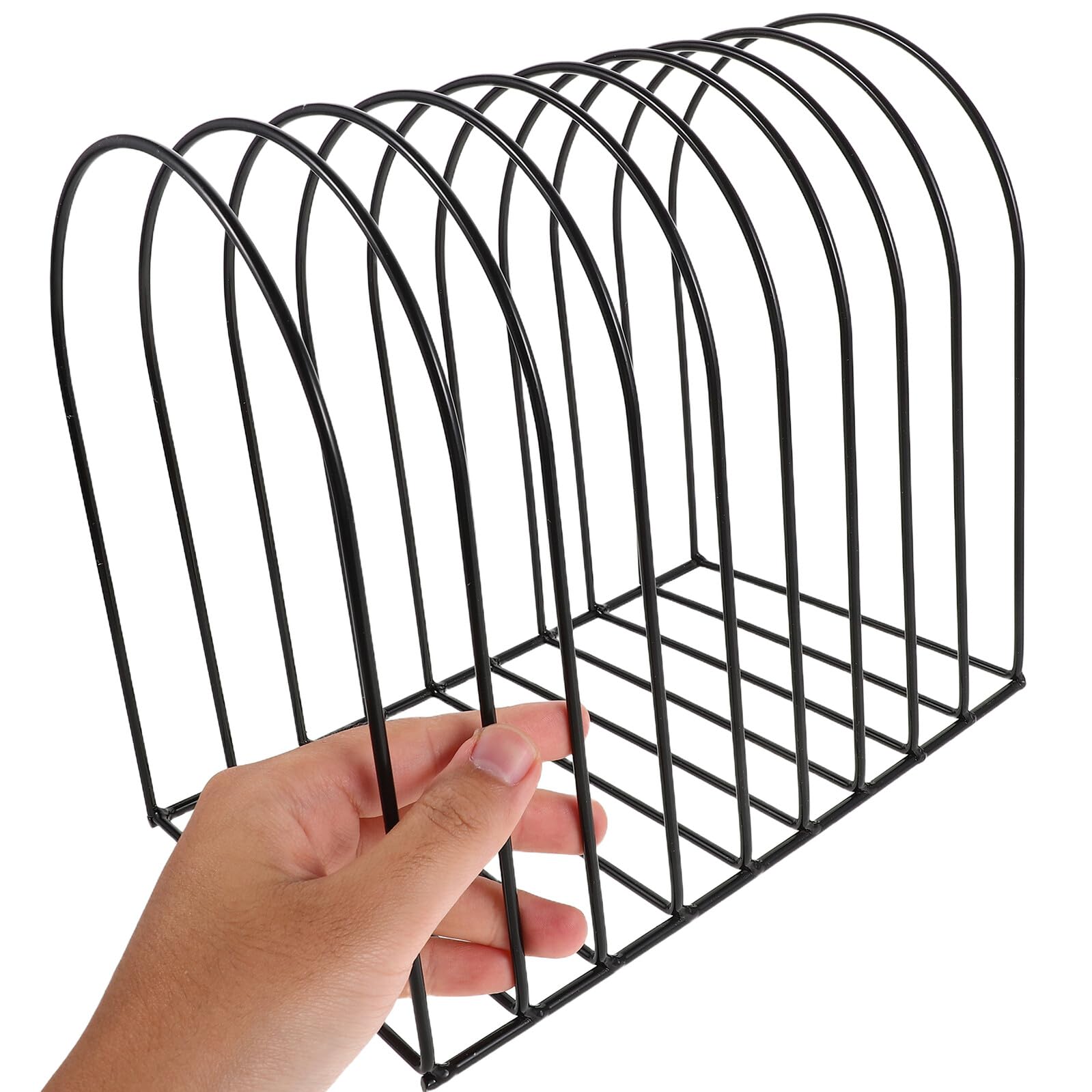 Scaffale da Scrivania in Ferro con Scomparti Multipli Porta Libri e Documenti Organizzatore Moderno per Ufficio e Casa