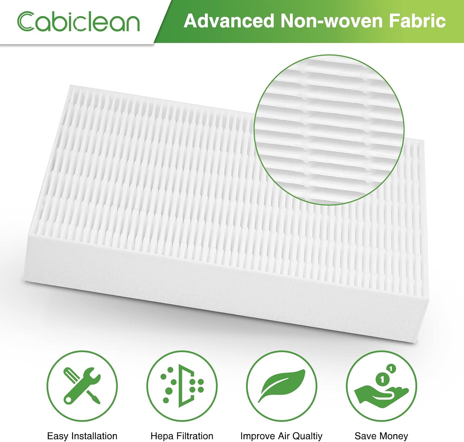 6 Pack HPA300 Filter R True HEPA Replacement Filters for Honeywell HPA300, HPA200, HPA100, HPA090 Series and HPA5300, Replacements for Honeywell Filter R (HRF-R3 & HRF-R2 & HRF-R1) White