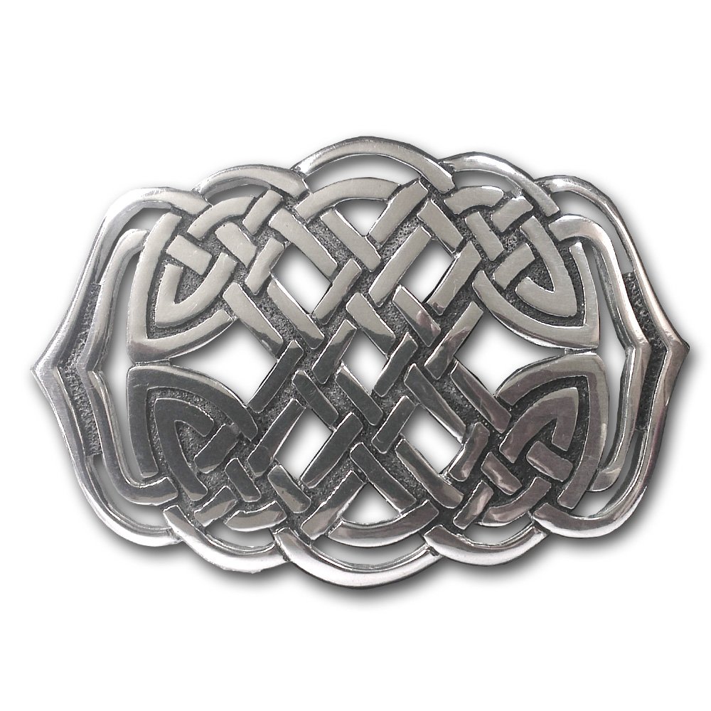 Fibbia Cintura Celtica In Bronzo Bianco Massiccio – Colata Sabbia – Fatto In USA – Rainbow Metals