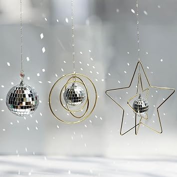 3PCS Disco Ball Suncatcher, Hanging Crystals Chain Suncatchers for Windows, Sun Catcher Indoor Windows Ornament,Party Christmas Wedding Holiday Decorations Gifts