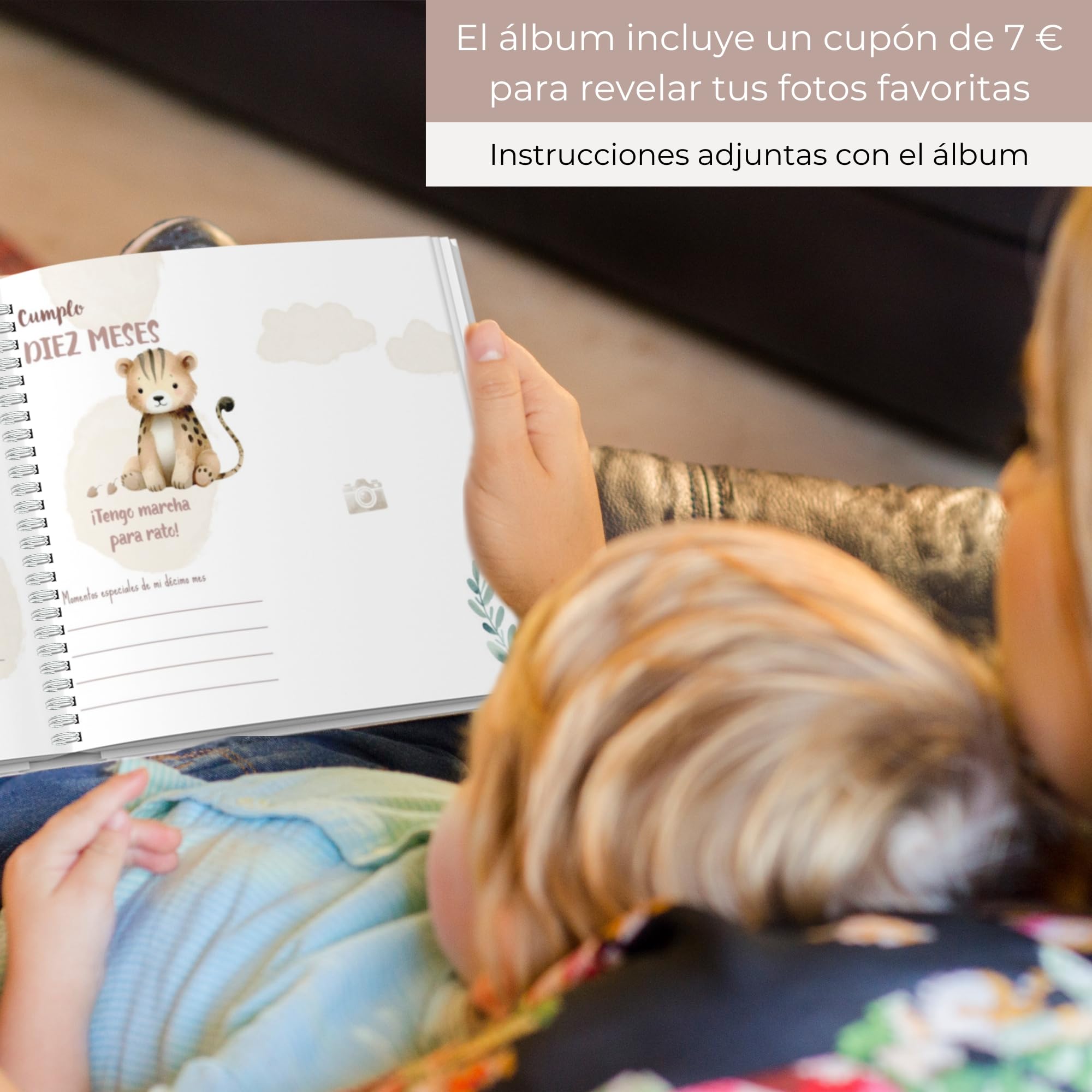 HUBORNS – Libro de nacimiento y recuerdos del bebé hasta los 5 años, álbum de fotos y diario infantil, regalo original para recién nacidos, baby shower y padres primerizos (Amigos, Español) — view 6