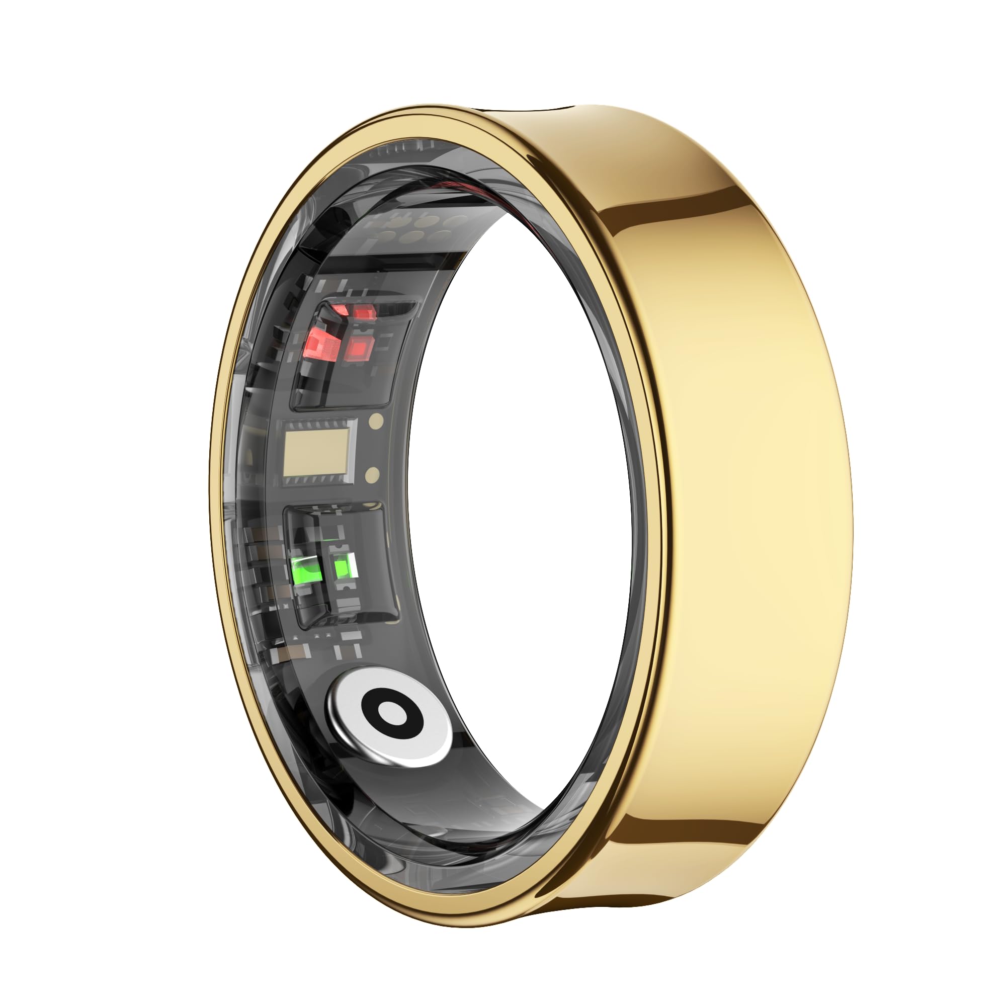 Biosyntria Elytra QRing Smart Health Ring Wearable Computer (Gold, Size 10)