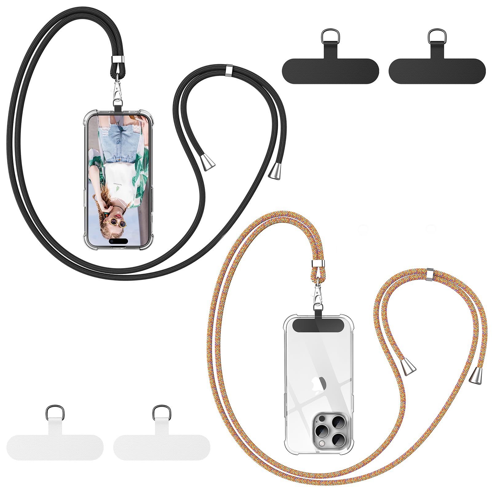 caslord Handyband Universal, Handy Lanyard mit Universelles Patch, Handyband mit Hülle kombinierbar, Einstellbar und Abnehmbar