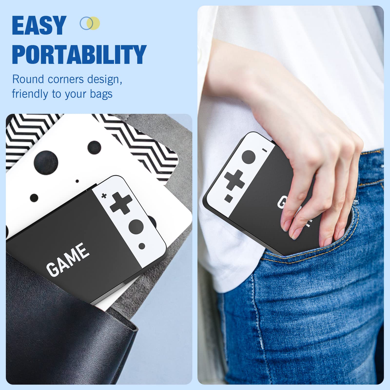 MoKo Porta Schede, Custodia Porta Cartucce di Gioco Compatibile con Switch 2/Switch OLED 2021/Lite, Custodia Protettiva con 72 Scompartimenti Schede Gioco, 24 Scompartimenti Micro SD - Motivo Console