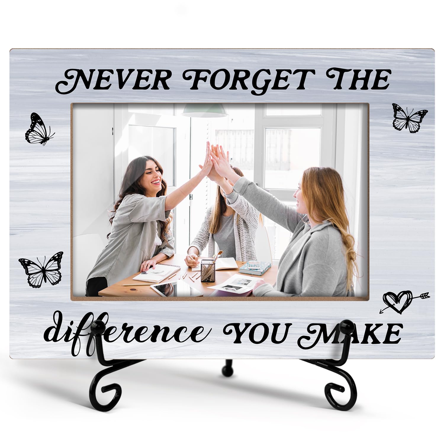 Yuansail Never Forget The Difference You Make Picture Frame, Thank You Gifts, Proud Of You Gifts, Employee Appreciation Gifts, 4x6 Picture Frame Wood,