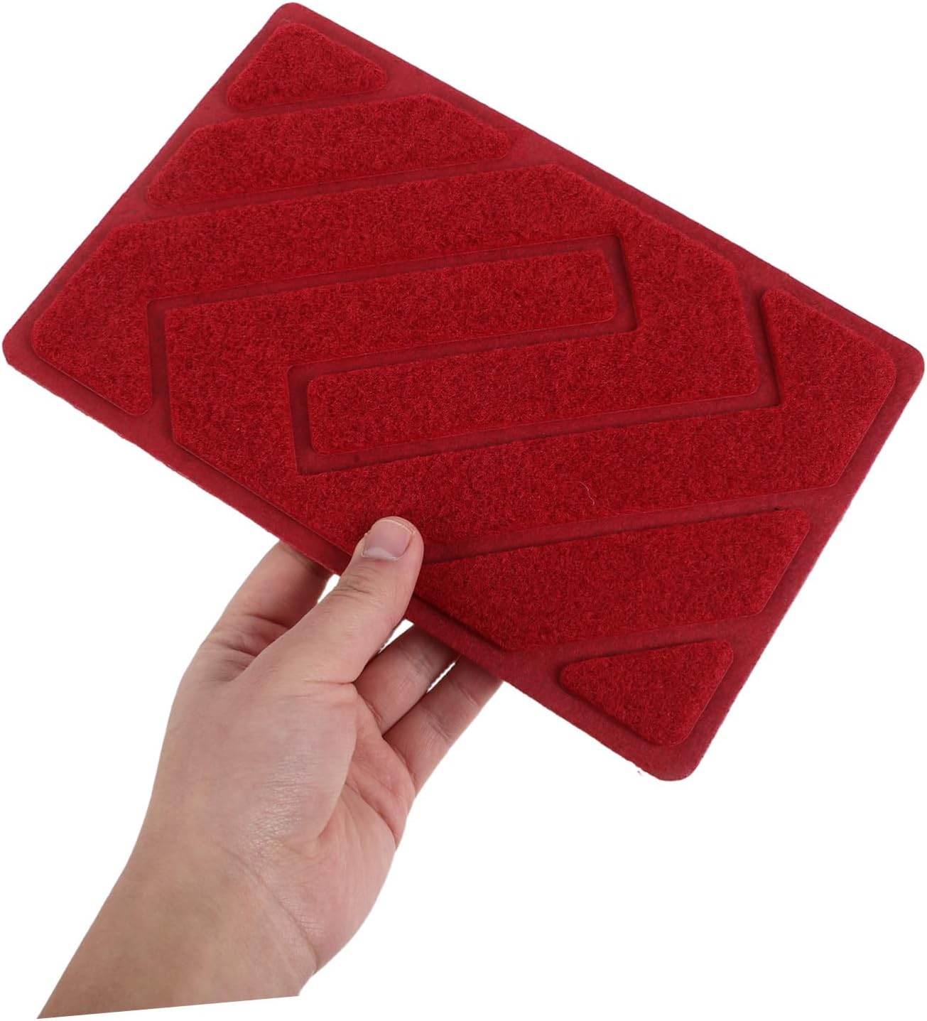 5pcs Red Car Floor Mat Patches, Anti-wear Non-Slip Car Interior Foot Mat Repair Pads for Vehicle Carpet Protection and Hole Fixing