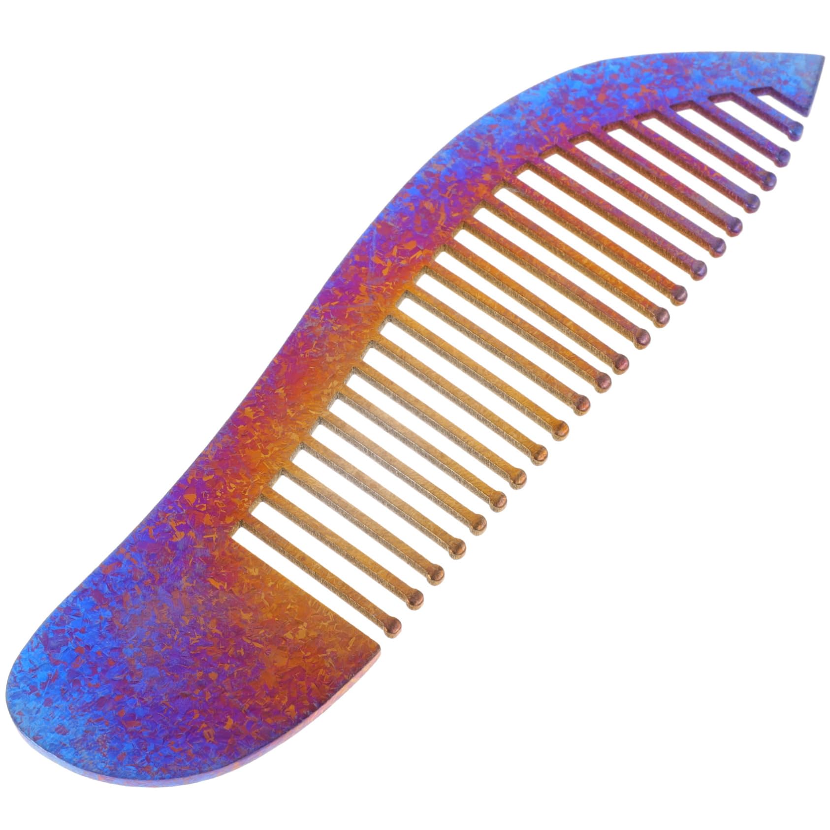 FRCOLOR 5 Piezas Peine Titanio Peine Peluquero Metálico Pelo Para Hombre Peinado Para Hombres Titanio Diente Ancho