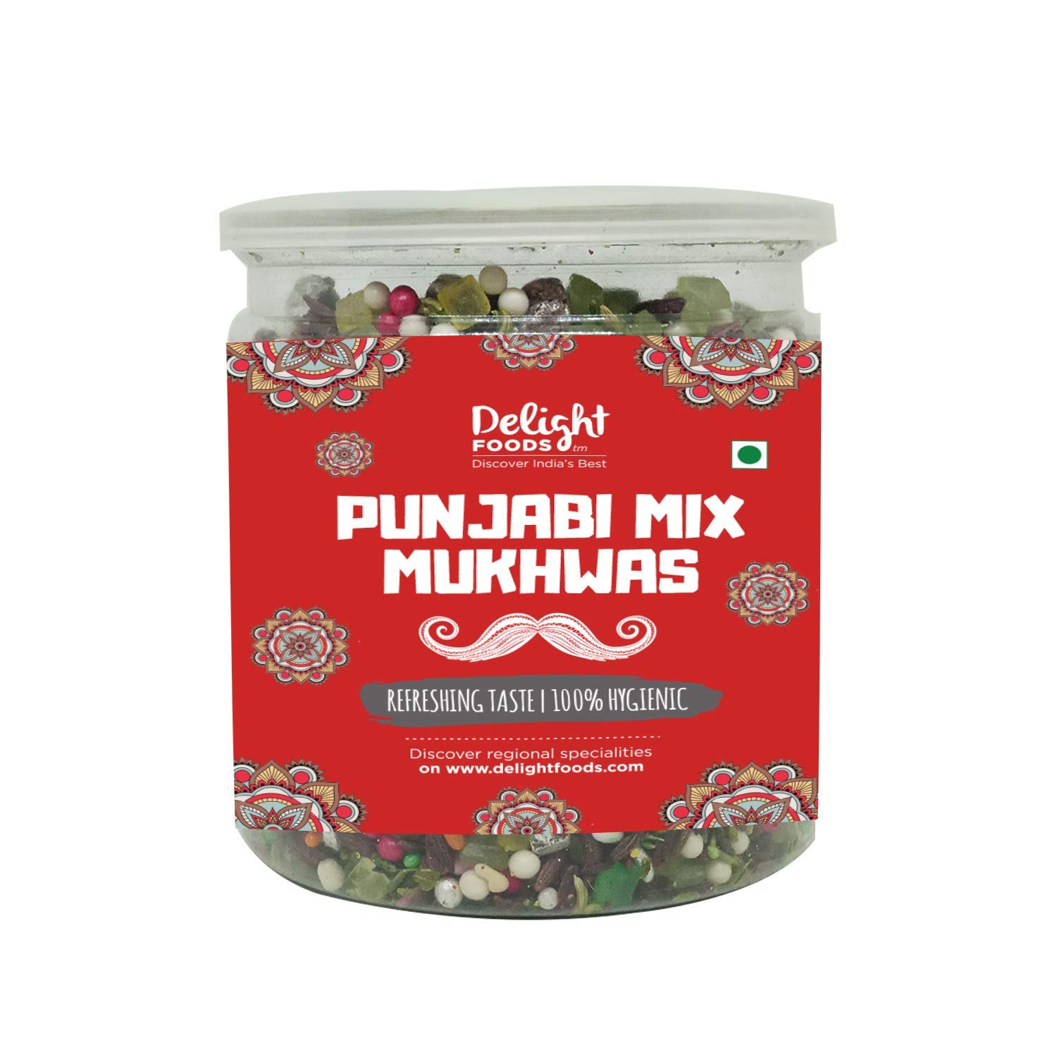 Delight Foods Traditional Churans, Mukhwas & Paan - Premium Quality - Hygienically Packed (Punjabi Mix Mukhwas, 300g)