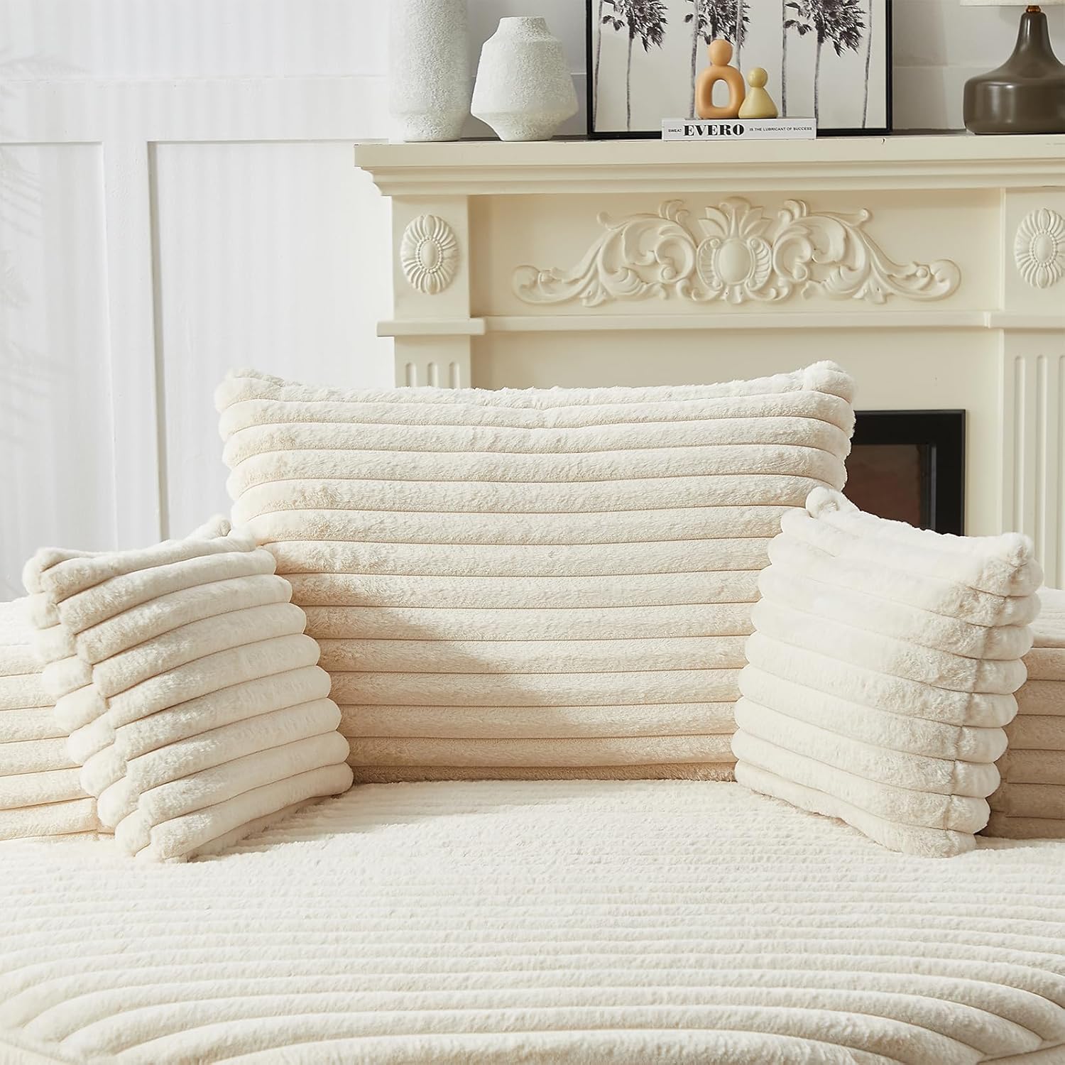 Oversized Round Chaise Longue Chair Indoor, Modern 55-inch Upholstered Corduroy Deep Seat Circle Single Cloud Lounge Floor Sofa Chair for Living Room, Bedroom Apartment, Beige Beige Modern Corduroy