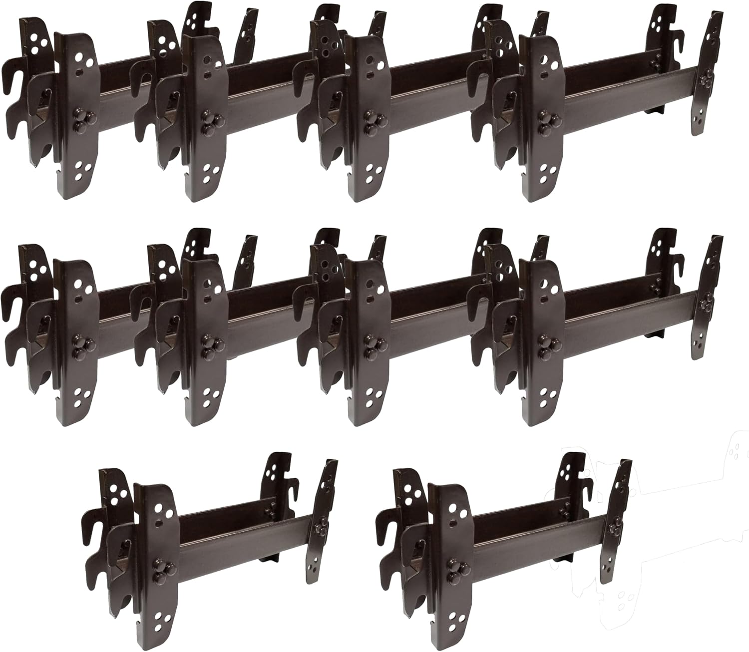 Amazon.com: Bed Display Rails, Hook Style, Headboard and Footboard ...