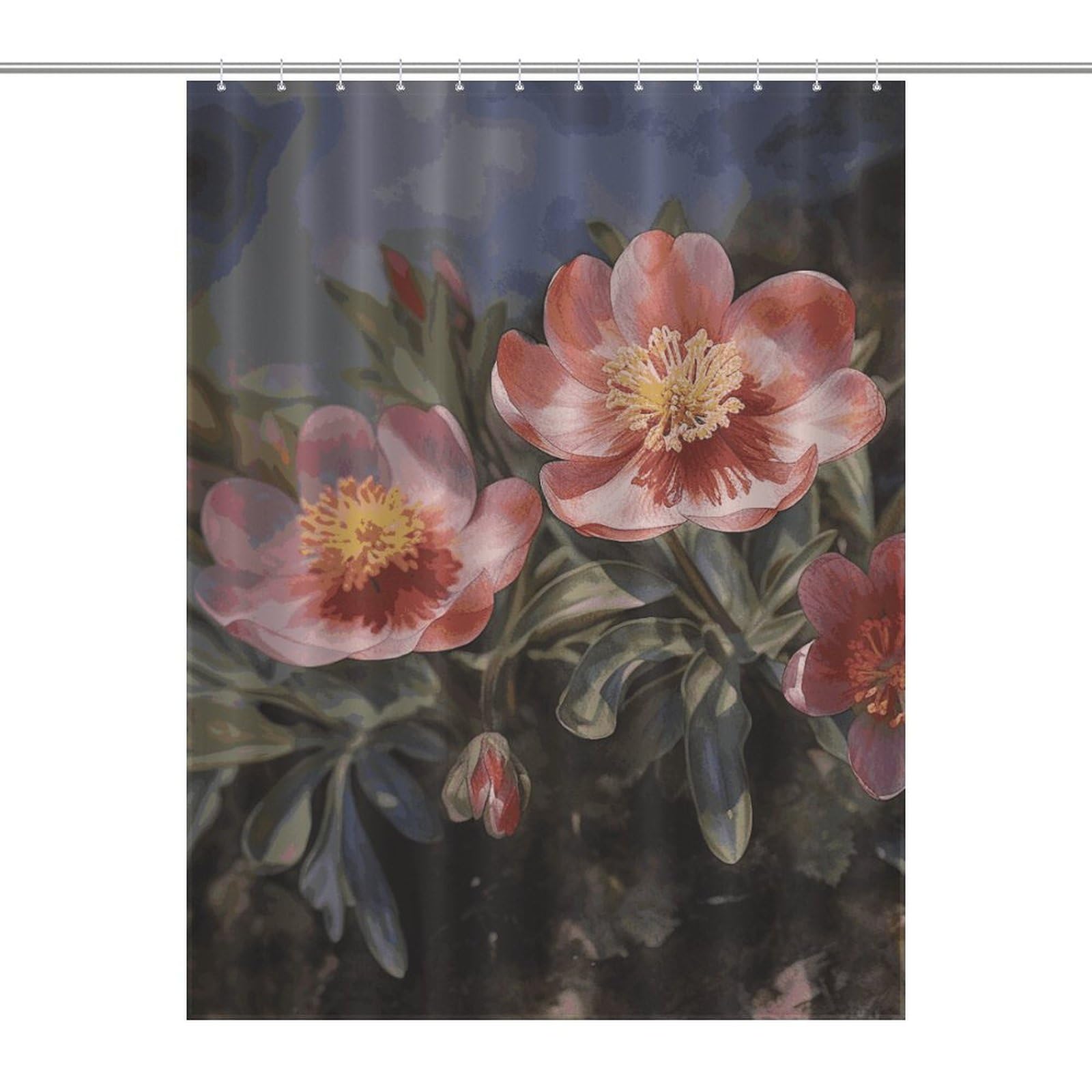 Rideau de douche fleurs printanières pour créer une ambiance bohème dans votre bain