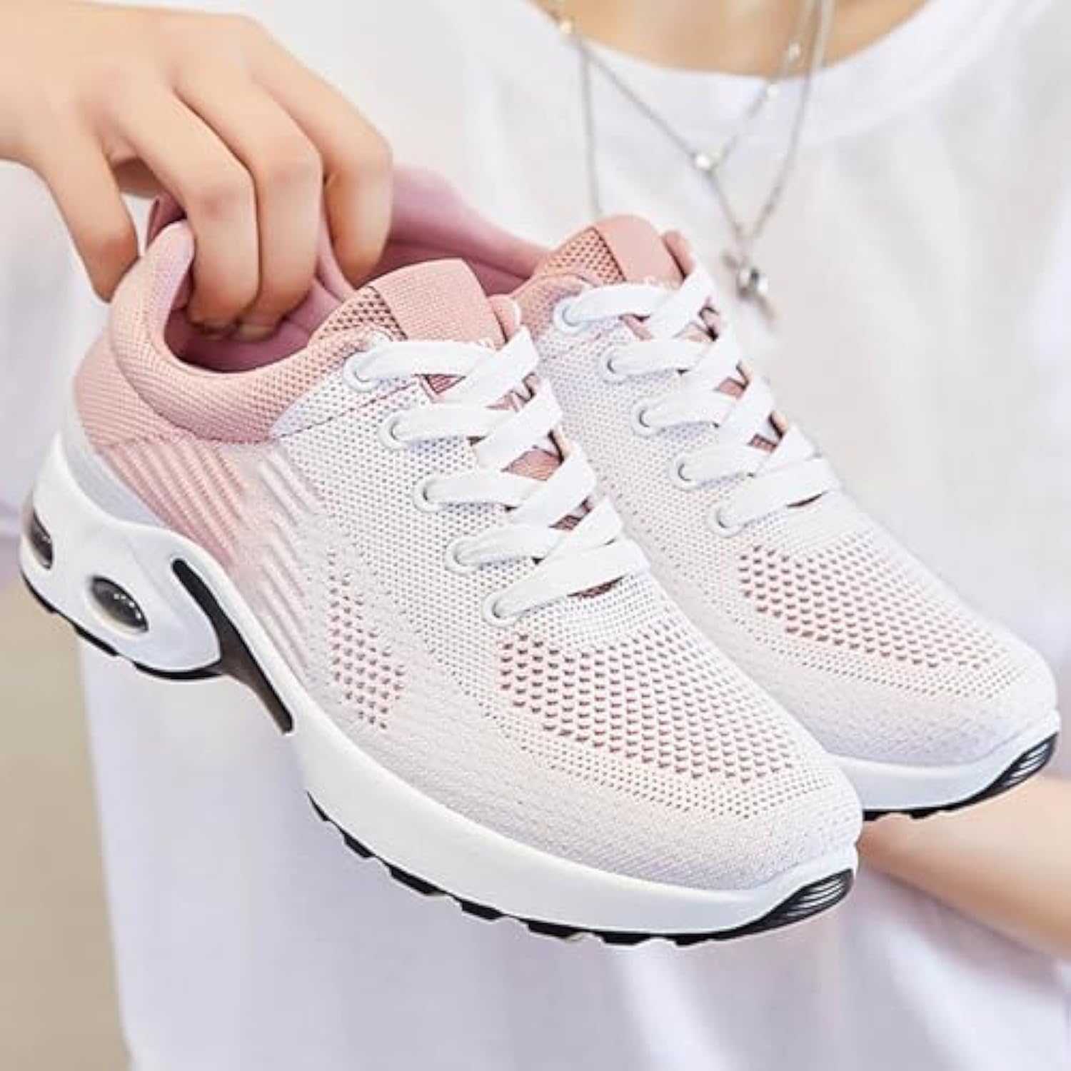 Baskets orthopédiques pour Femmes, Chaussures de Marche avec Soutien de la voûte Plantaire, Chaussures décontractées en Maille Respirante avec Coussin d'air