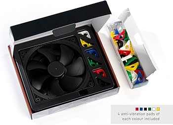 Noctua NF-A14 3000 PWM 3個セット + 黒防振パッド Noctua NF-A14 industrialPPC-3000 PWM 140x140x25mm, 3000rpm