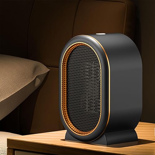 Miniatura 8 de Calentador de espacio, calentador portátil para oficina de 1200 W, PTC de cerámica de alto rendimiento, ventilador para dormitorio, hogar, oficina,