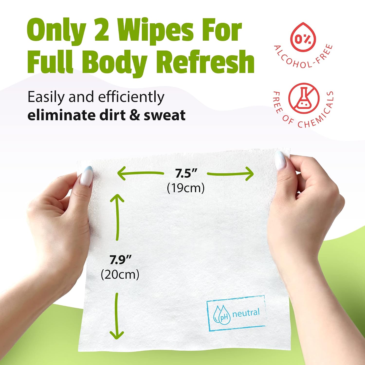 Yugi camping essentials wet wipes, Face and Body Wipes for Camping, Post Workout and Traveling, Plant-based fibers unscented wipes (25 Count (pack of 9))