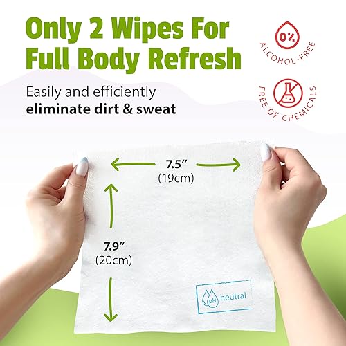 Miniatura 3 de Yugi toallitas húmedas, toallitas faciales y corporales para camping, después del entrenamiento y viajes, toallitas de fibras vegetales sin perfume