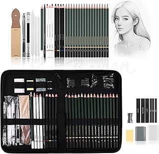 INOG XinBowen 42Pc Drawing Pencils Sketch Pencil Set Art Supplies Set Professional Sketching Kit Art Graphite Charcoal Pen...