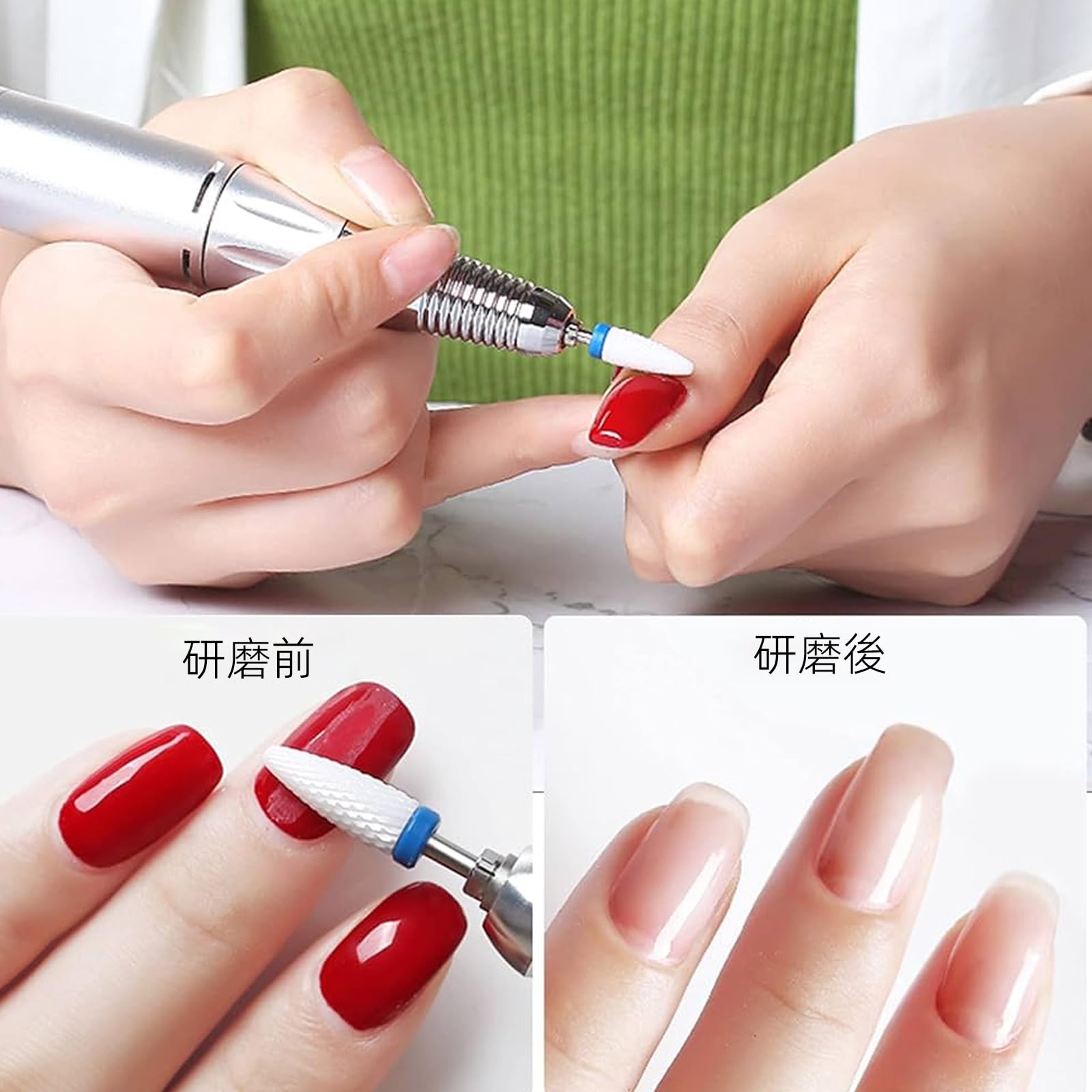Amazon.co.jp: まちの波 ネイルトビッ 8個セット セラミック ネイル