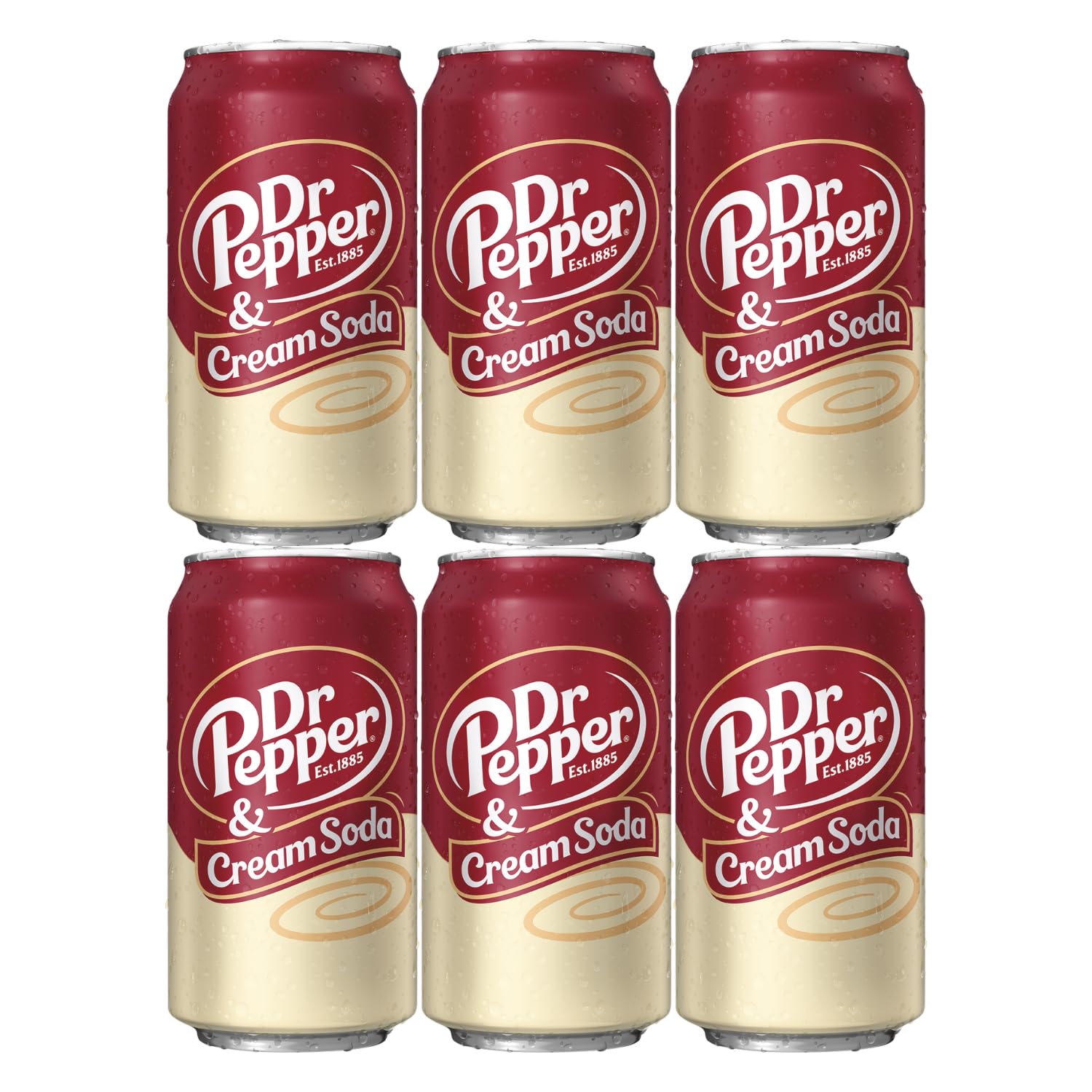 Dr Pepper & Cream Soda – 355ml Each (Pack of 6) | Original American Soft Drink | Smooth Creamy Vanilla Flavour | Refreshing Carbonated Beverage | Perfect Party & Travel Drink Can (IMPORTED-USA)-picture-19