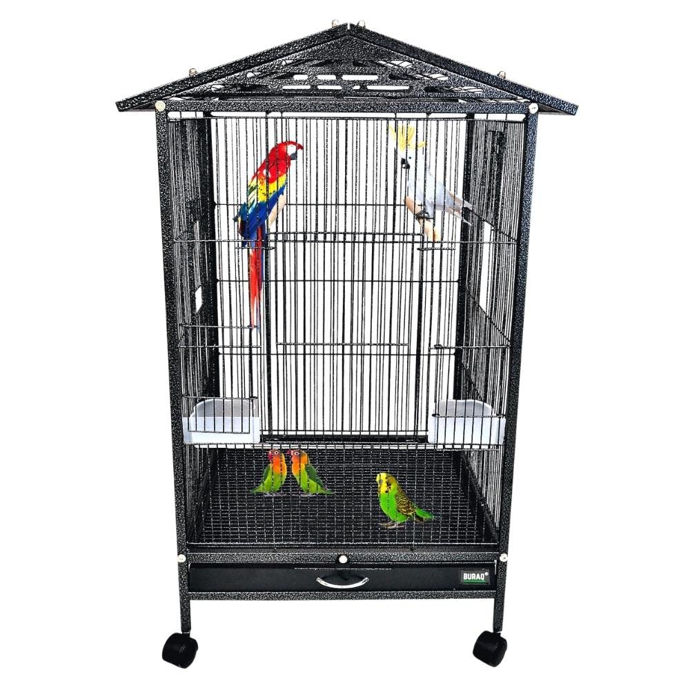 BURAQ Metal 30 Inch Sturdy Large Bird Cage For Parakeets, Cockatiels, Parrot Sun Conure, Green-Cheeked Parakeet, Lovebird Canary Finch Lovebird Pigeons With Rolling Stand (Bird Dream Home-N1) (B0BFZP9RPV) Amazon Price History, Amazon Price Tracker