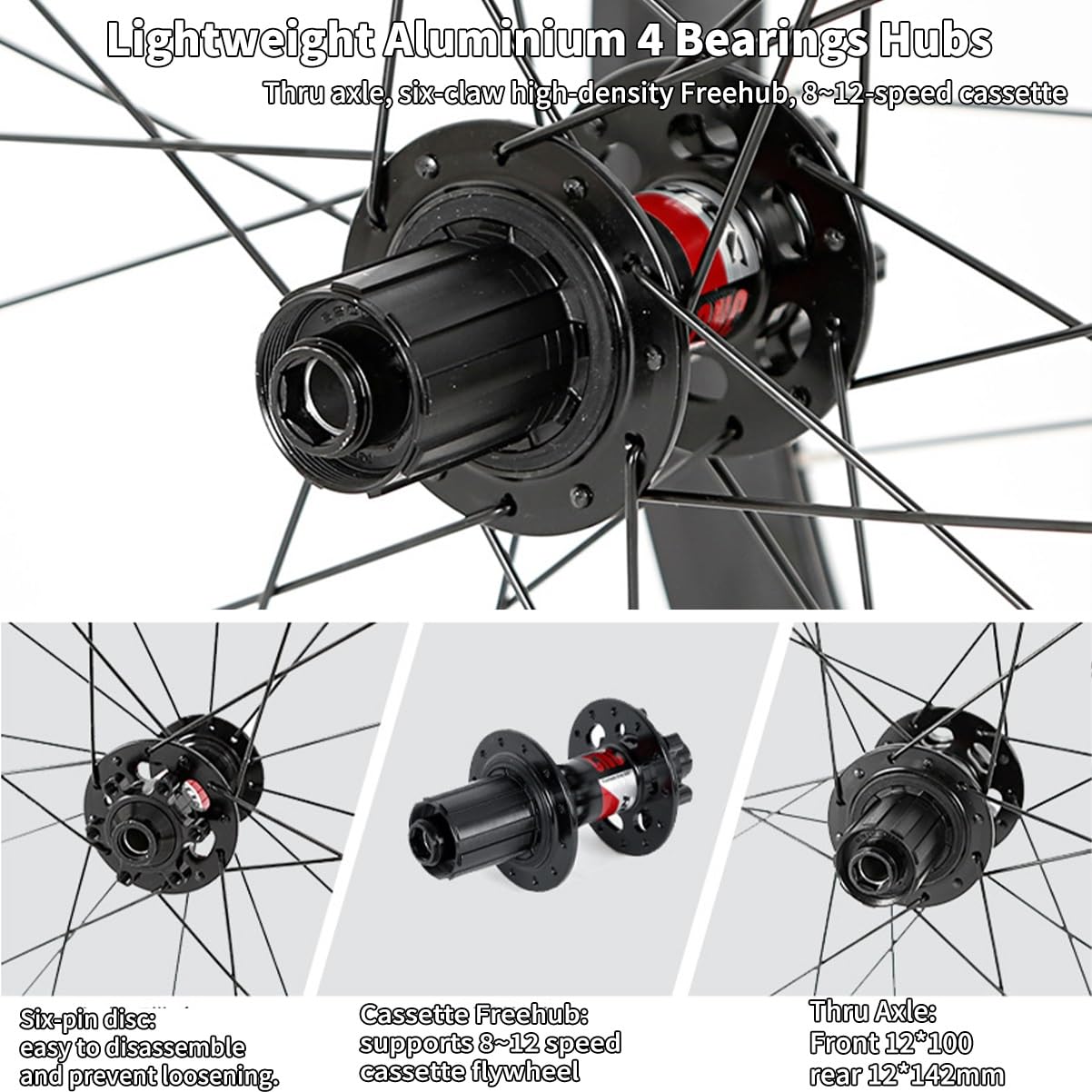 Paire De Roues Alliage 700C - Moyeu QR 2/4 Roulements - Pour VTT, Route, Ville - Neuf Garantie 3 Ans
