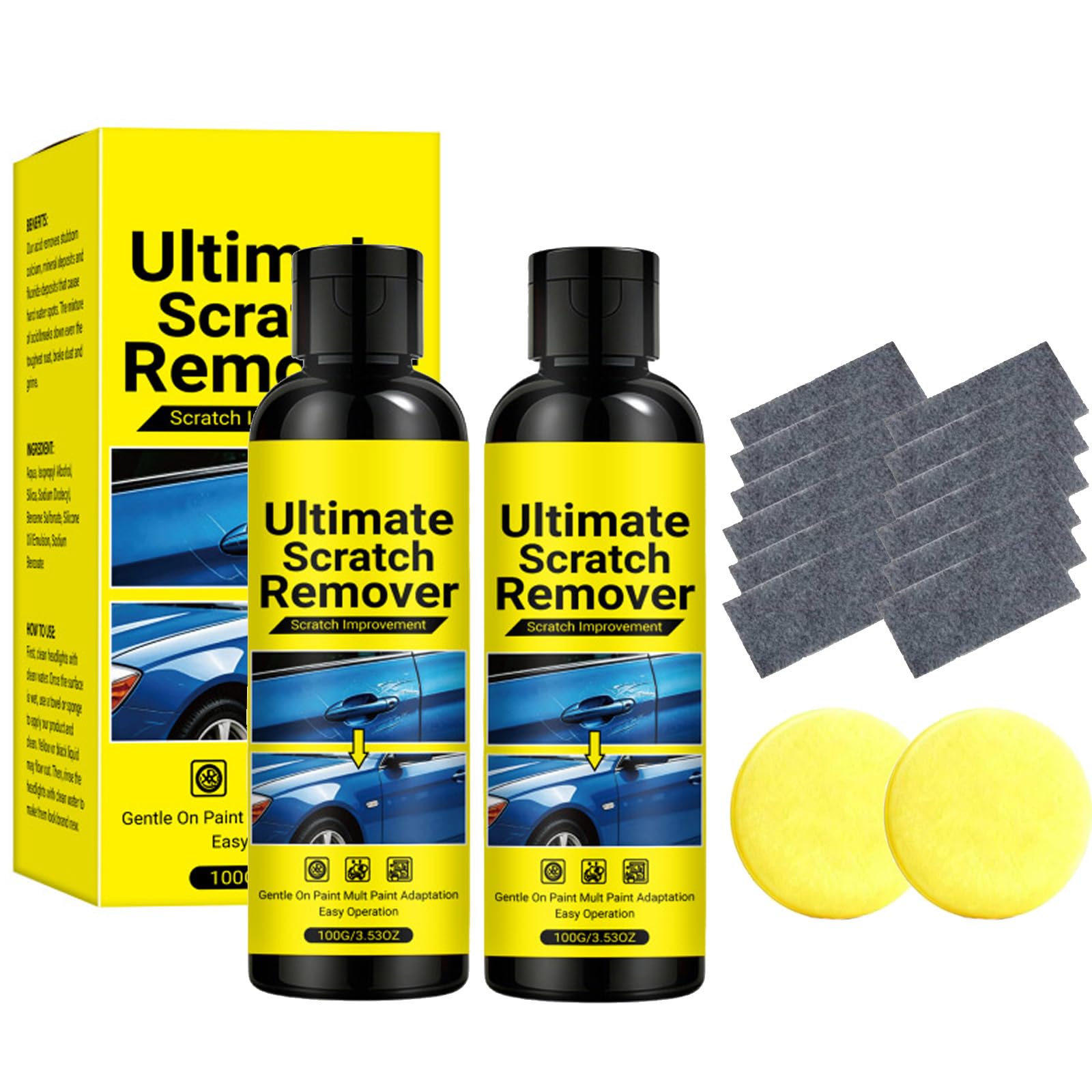 Nanopolix Scratch Remover, 2 Pezzi Rimuovi Graffi Auto, Nanopolix Polish Auto Rimuovi Graffi, Nano Polix Car Scratch Remover