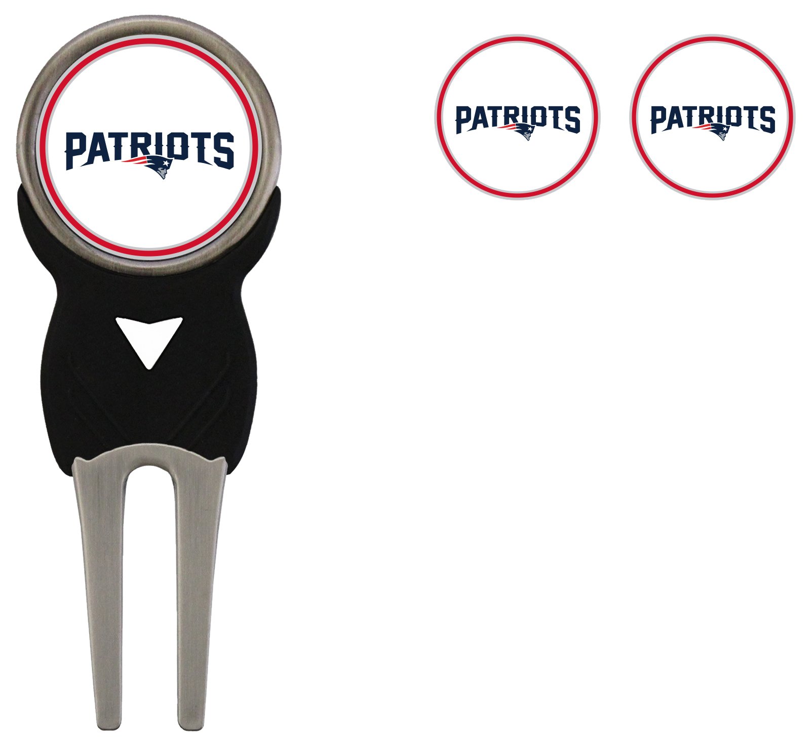 Team GolfNFL Divot Tool with 3 Golf Ball Markers Pack, Markers are Removable Magnetic Double-Sided Enamel