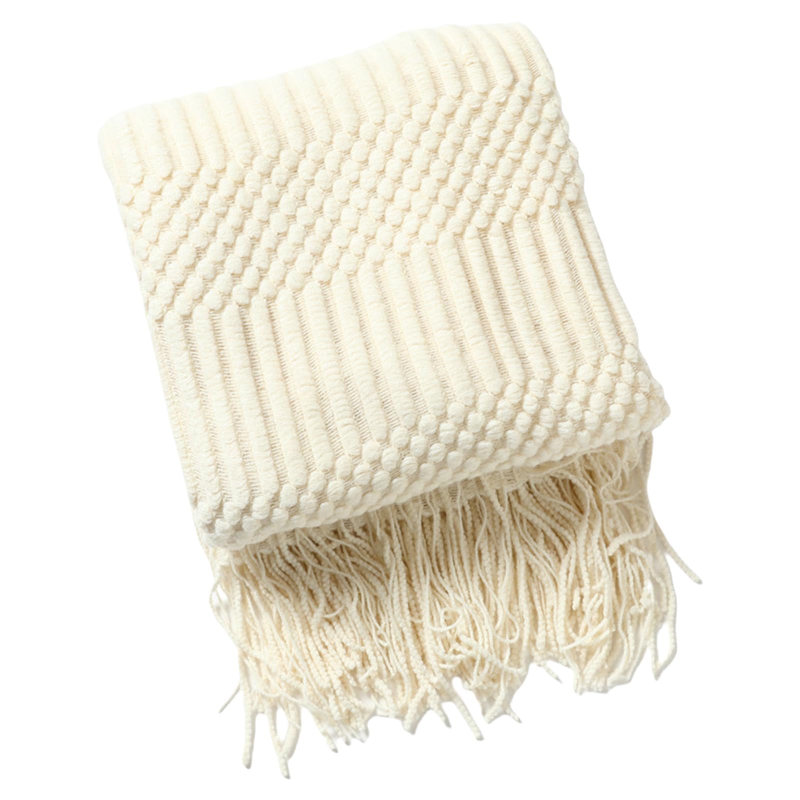 Xjdzineq Lances Throw Blanket with Tassels Bohos Wovens Textured Chunkys Farmhouses Outdoor Vintages Blankets Sofa Lances