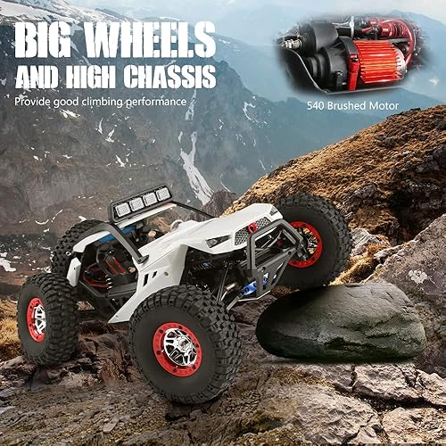 Miniatura 4 de WLtoys WL 12429 112 4WD RC Racing Car de alta velocidad Off-Road Control remoto aleación camión LED luz Buggy juguete regalo para niños RTF (12429 1