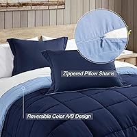 Vista 103 de satisomnia Queen Comforter Set Grey, Soft Seersucker Comforters Queen Size Bed, 3 Pieces Lightweight Down Alternative Bedding Comforter Full Sets