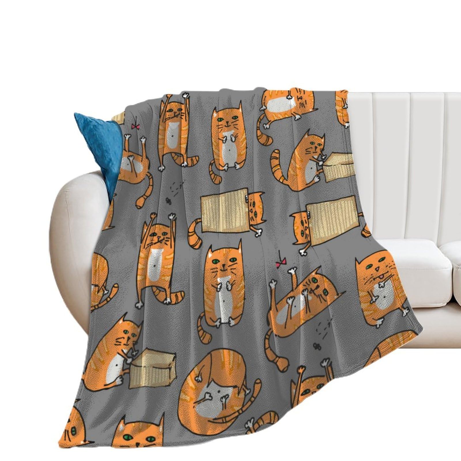 Plaid flanelle guépard, couverture chaude pour bureau et lit