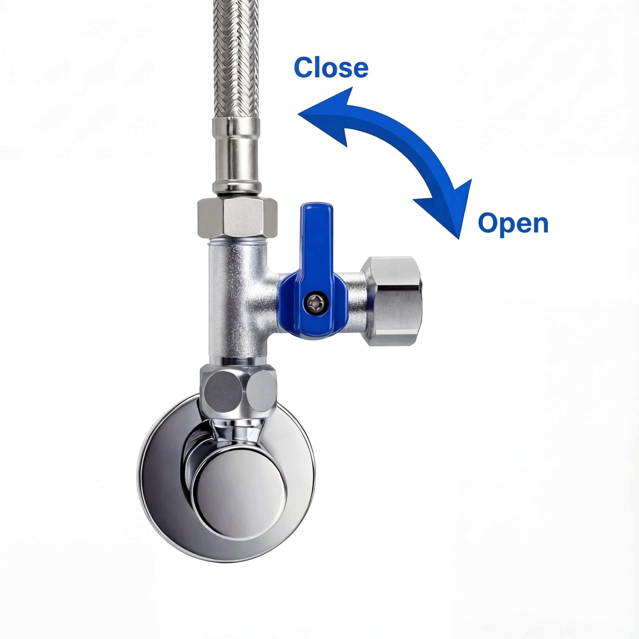 Neues Wasser Group | Untertisch-Wasserfilter: BRITA Filter-Kopf, BRITA Filter P1000, Filterwechselanzeige (Digiflow-Wasseruhr), Flexschlauch, Eckventil-Adapter