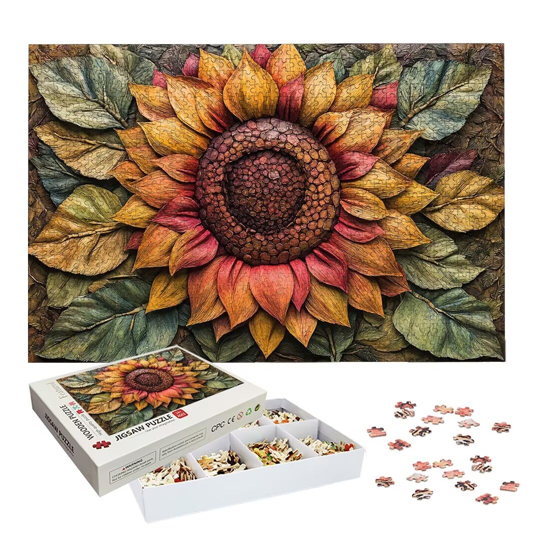 Puzzle 1500 Pièces Adultes, Puzzle 1500 Pieces Tournesol, Cadeau -2956