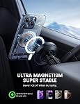 Lamicall pour Magsafe Car Mount Charger - [Qi2 15W Chargement rapide] 360° Support de téléphone de voiture réglable, chargeur de voiture sans fil magnétique de tableau de bord d'évent iPhone 17/16/15/14/13/12 Samsung S25/24, Cadeau de maman
